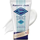 Panama Jack Sport Travel Size Sunscreen Lotion, SPF 30, 3 FL OZ (Pack of 1) | Non-Greasy, Moisturizing, Water Resistant, Broad Spectrum UVA/UVB Suntan Protection, PABA, Paraben, Gluten &amp; Cruelty Free