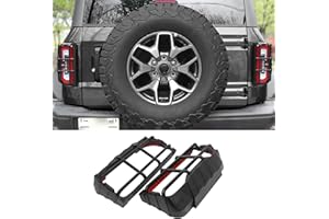EVGOXMODS Tail Light Cover Compatible with 2021-2025 Ford Bronco Badlands, Outer Banks, Wildtrak, Heritage Limited Edition, Everglades 2/4 Doors(Only LED Light), Rear Lamp Guard Protector Exterior Accessories