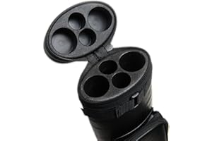HAN'S DELTA 2x2 Hard Pool Cue Billiard Stick Carrying Case, (Several Colors Available) (Black Oval)
