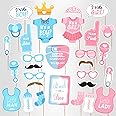 Baby Photo Booth Props Gender Reveal Party Boy or Girl Shower Birthday Party