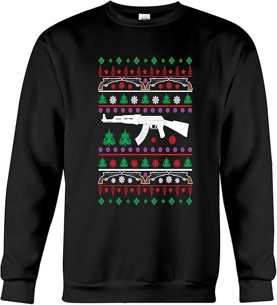 Christmas Pistol Funny Ugly Christmas Sweaters Clothing
