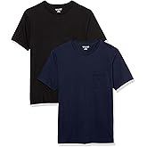 Amazon Essentials Mens T-Shirt Slim-Fit Short-Sleeve Crewneck Pocket