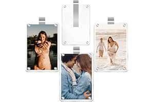 MOTOFITOOL Car Sun Visor Photo Holder, 4 Pack Universal Magnetic Car Visor Clip, Personalized Picture Frame for Cars, Photo car visor clip