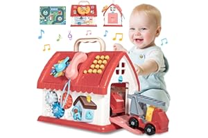 AONTESS Toys for 1+ Year Old Girl, First Birthday Gifts for One Year old, 8 in 1 Montessori Multifunctional House Toys for Toddler Baby 1 2 3 Ages, Educational Learning and Playing Christmas 1st Birthday Gift