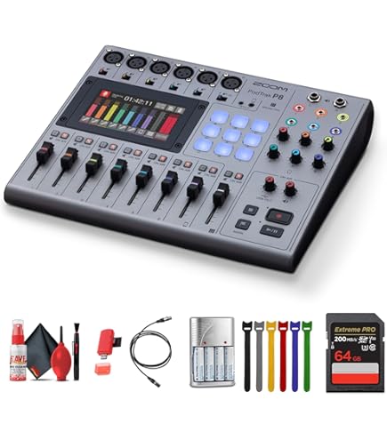 Amazon.com: Zoom PodTrak P8 Portable Multitrack Podcast Recorder +