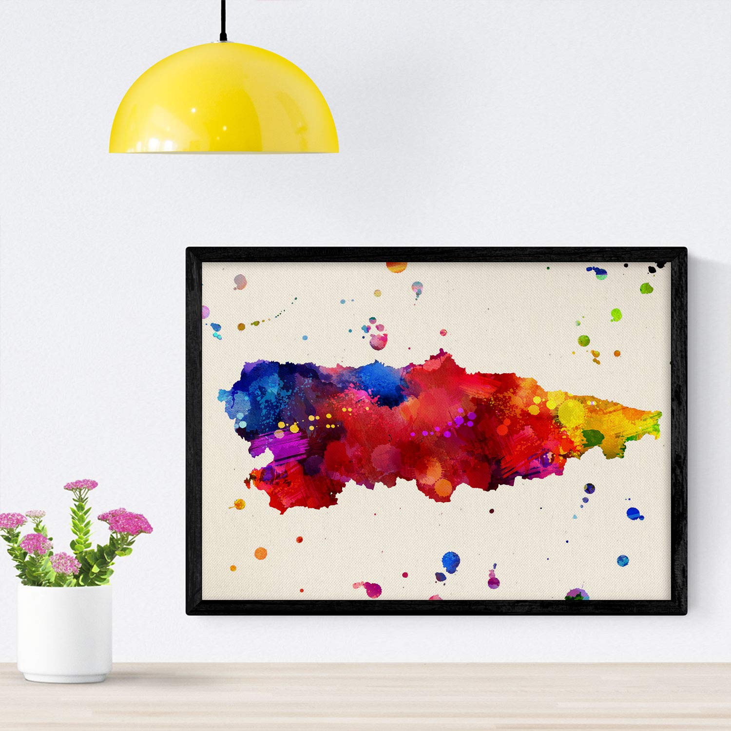 Nacnic Poster of Asturias. Sheets and illustrations of cities, communities, and maps of Spain. A4 size