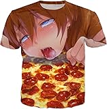 Kydely Unisex 3D Print T Shirts Ahegao Funny Short Sleeve Funny Cotton T-Shirt