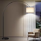 SUNMORY 82" Tall Arc Floor Lamps for Living Room, Large Floor lamp with Length Adjustable, Modern Curved Floor lamp, Corner L
