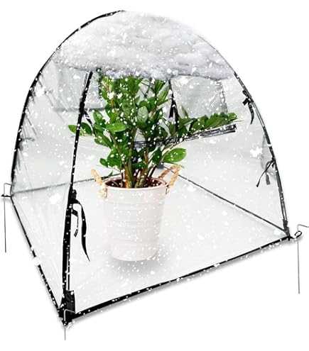Housse Protection Hivernale Plantes Lot De 2 Housses D'Hivernage Pour Plantes - Protection Anti-Froid Et Vent - 100x80 Cm Blanc Couverture Hivernage Plantes