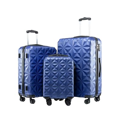 Luggage 3 Piece Set Large 28 TSA Lock Black 3PCS Luggage Set 18-24-28in