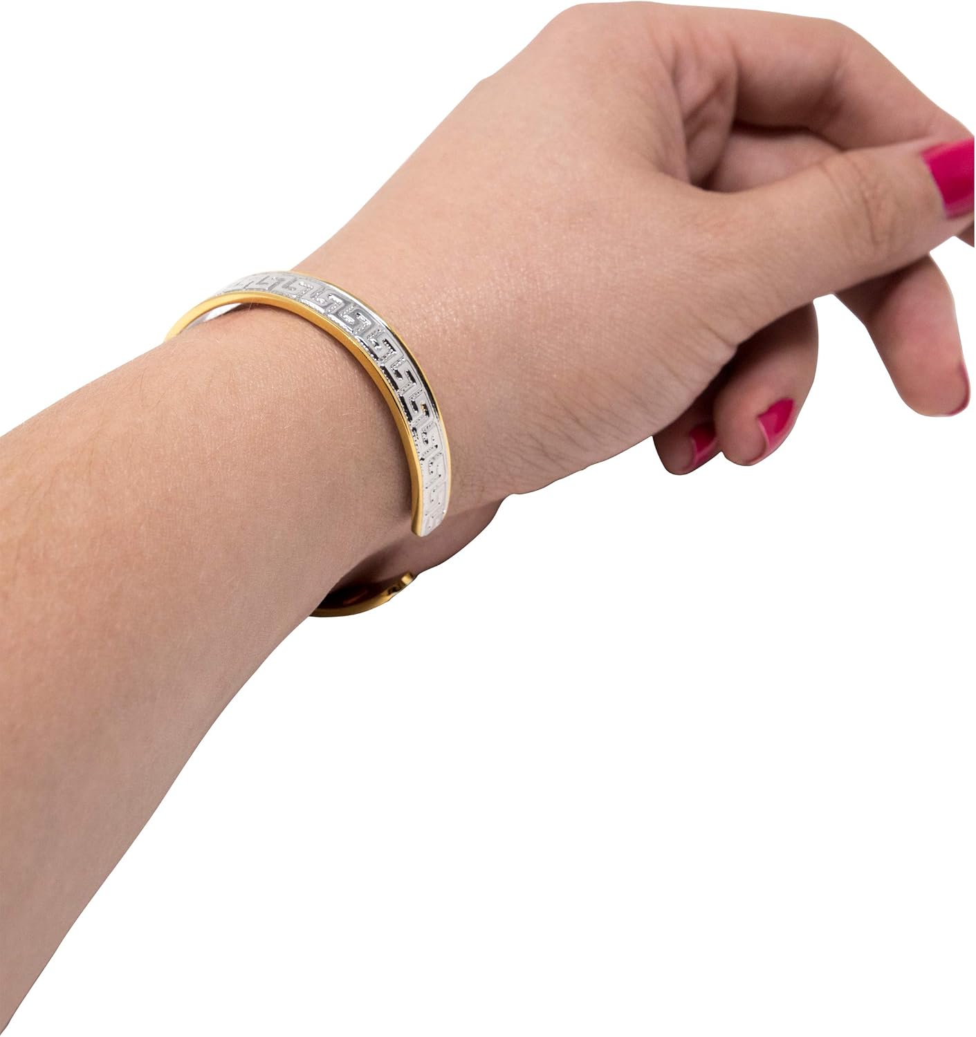 Womens Copper Magnetic Bangle for Ladies. Supplied with Jewellery Gift Box, Gold / Silver - Image 5