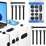 Nestling 20 Pack Cable Holder Clips Self Adhesive Wire Organizer Car Office view 1