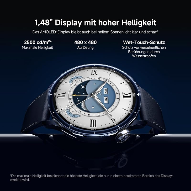 Watch S5 46mm, Smartwatch, 21 Tage Akku, GPS, Schwarz