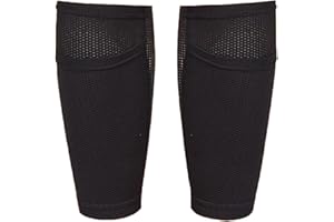HERSENT Soccer Shin Guard Sock,Leg Performance Support Football Compression Calf Sleeves with Pocket Can Holding Shin Pads,Comfort Breathable Youth Soccer Shin Guard Holders for Beginner or Elite Athlete