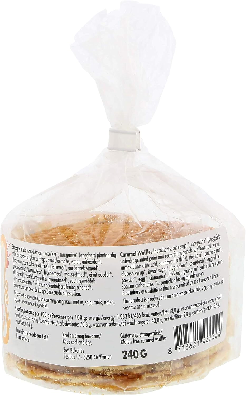Daelmans Stroopwafels - Gluten Free Stroopwafels - 240 gram per Clip Bag - Authentic Dutch Gluten Free Waffles - Stroopwaffels - Image 3