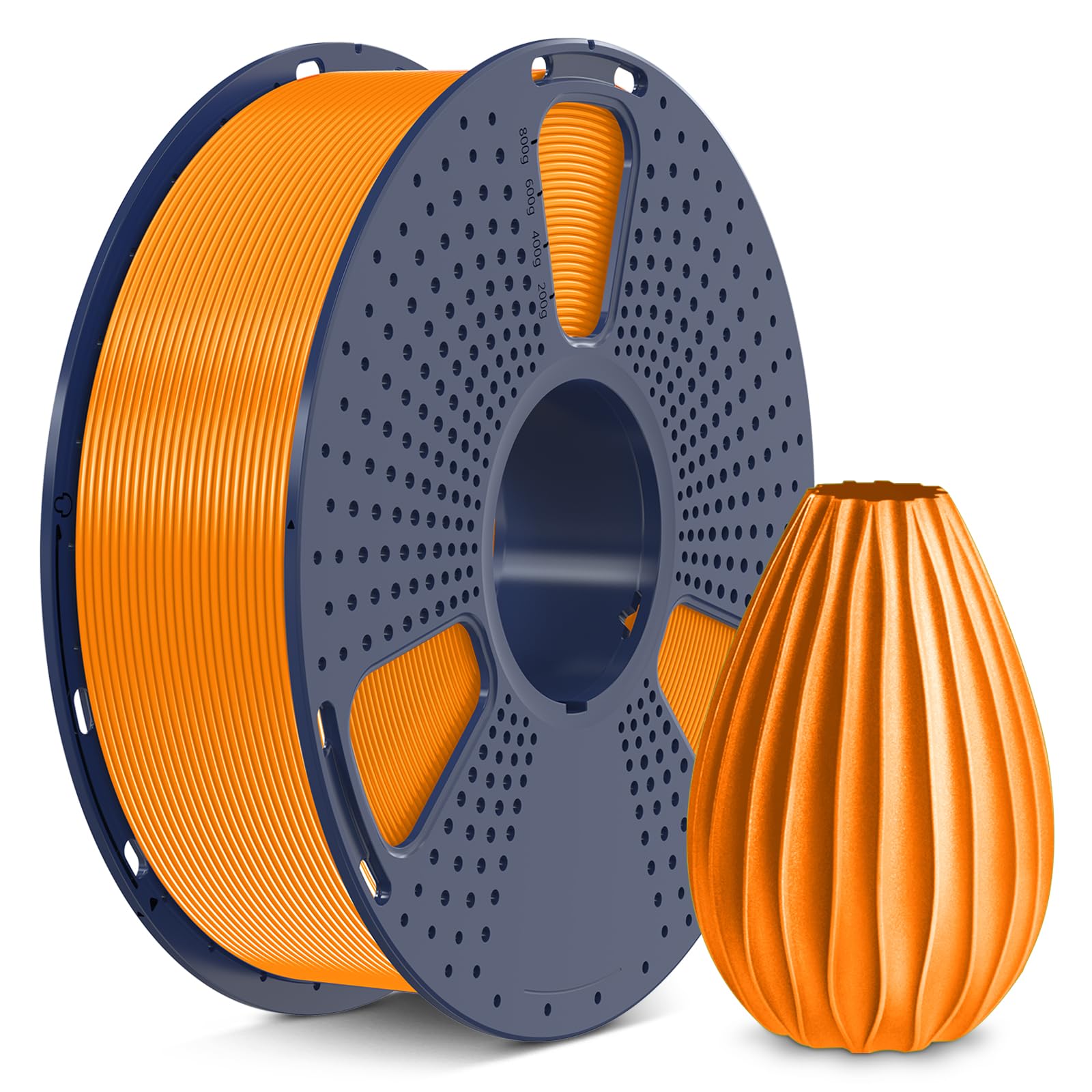 SUNLU PETG 3D Printer Filament, Strong PETG 3D Printer Filament 1.75mm, Neatly Wound 3D Printing Filament Suit for Most FDM 3D Printers, Dimensional Accuracy ±0.02mm, 1KG Spool(2.2LB), Orange