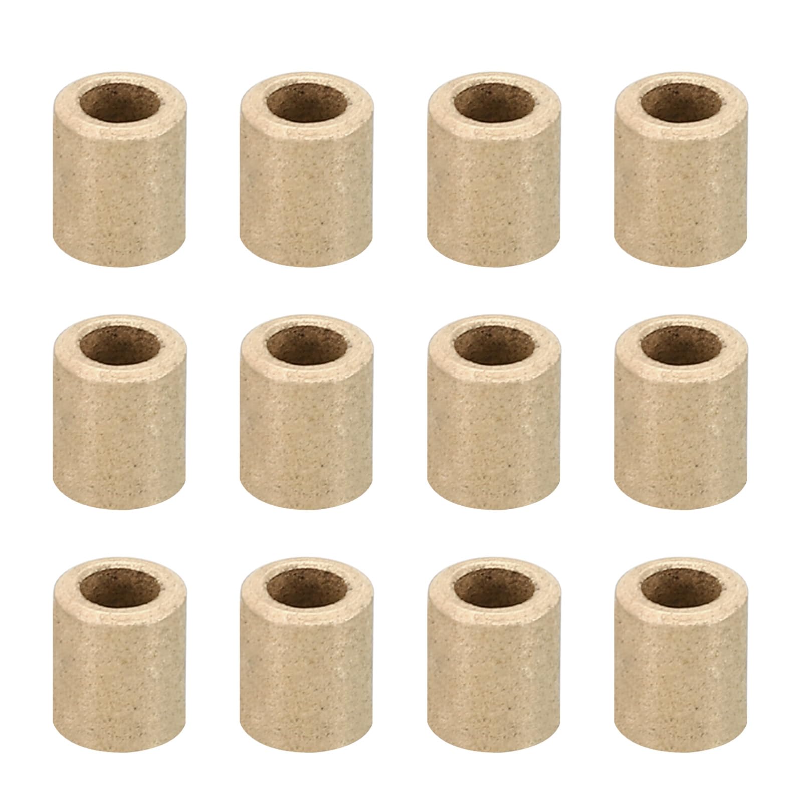 PATIKIL M3 Brass Spacers, 12 Pcs Metal Spacer Brass 3mm ID x 5mm OD x 6mm L Brass Spacers Screw Standoff for 1/8 Inch or M3 Screw