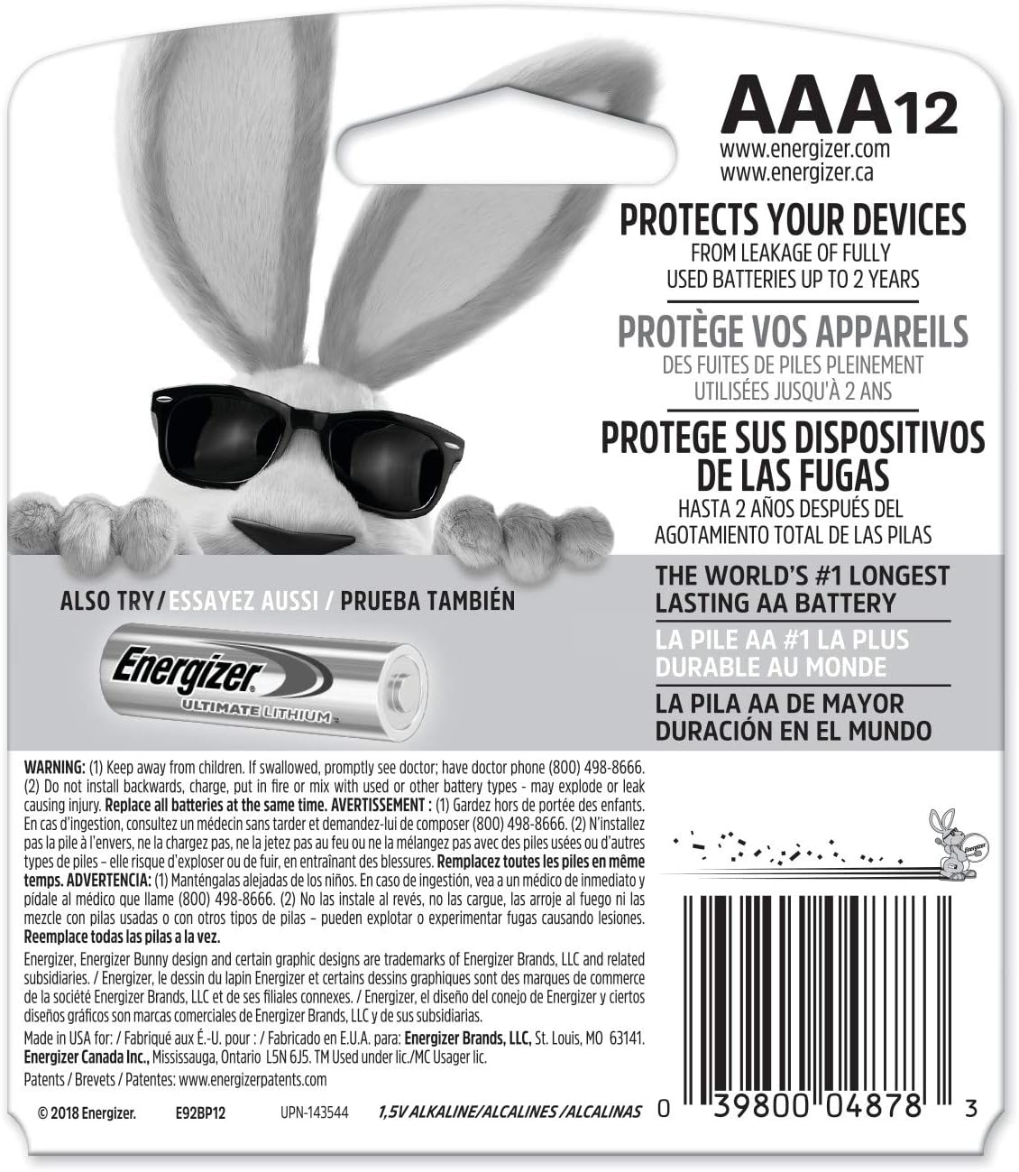 Energizer AAA Batteries, Max Alkaline, (Pack of 8): Health & Personal Care