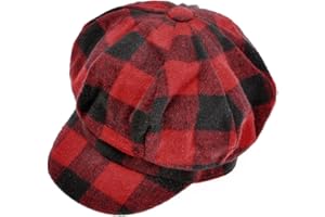 ZLYC Womens Classic Newsboy Caps Visor 8 Panel Gatsby Cabbie Hat