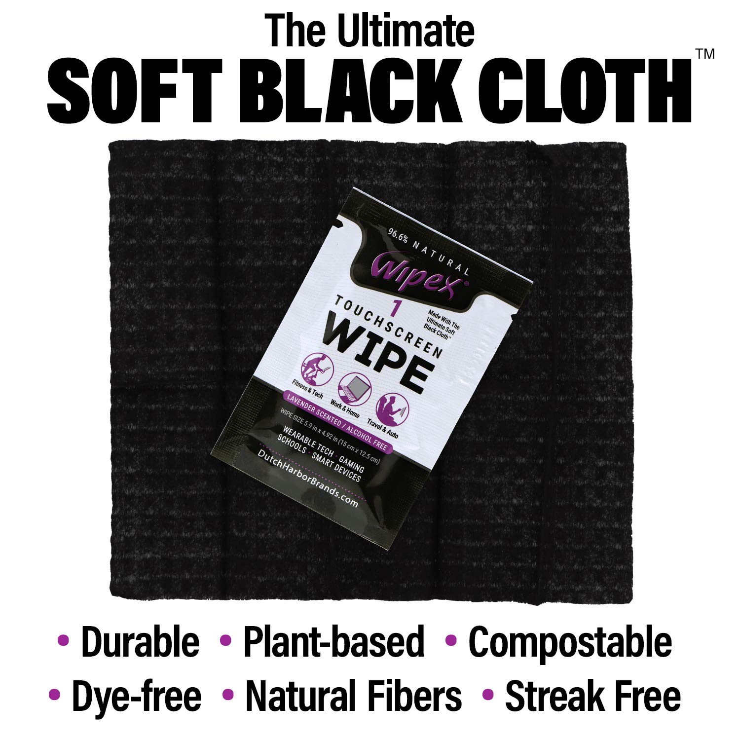 Wipex Screen Wipes & Gym Wipes Combo Pack - 75ct Gym Equipment Wipe Canister & 24ct Individually Wrapped Fitness Touch Screen Sachettes, Safe for Yoga Mats & Electronics, Lavender Scent