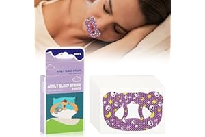 60-Pack Anti-Snoring Mouth Strips for Adults - Breathable Nasal Breathing Aid for Nighttime Use - Comfortable Sleep Tape to P