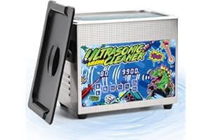 Adiding Jewelry Cleaner Ultrasonic Large Capacity Sonic Cleaner with Heated, 0-99mins Digital Timer, 45kHz Professional Jewelry Cleaner Lab Cleaning Machine for Carburetor, Fuel Injectors, PCBs, Coins