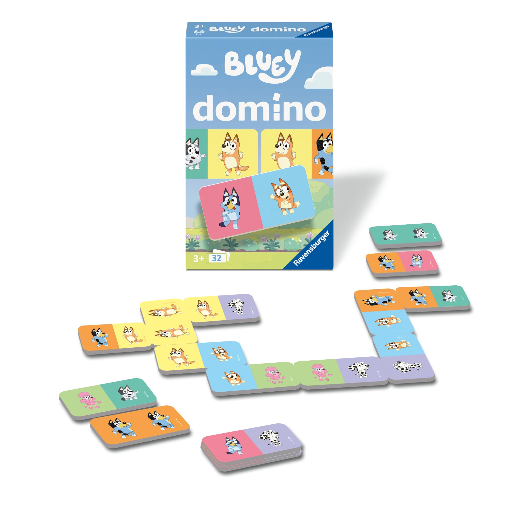 Ravensburger Bluey Dominoes Game For Kids Age 3 Years Up - 2 to 4 Players