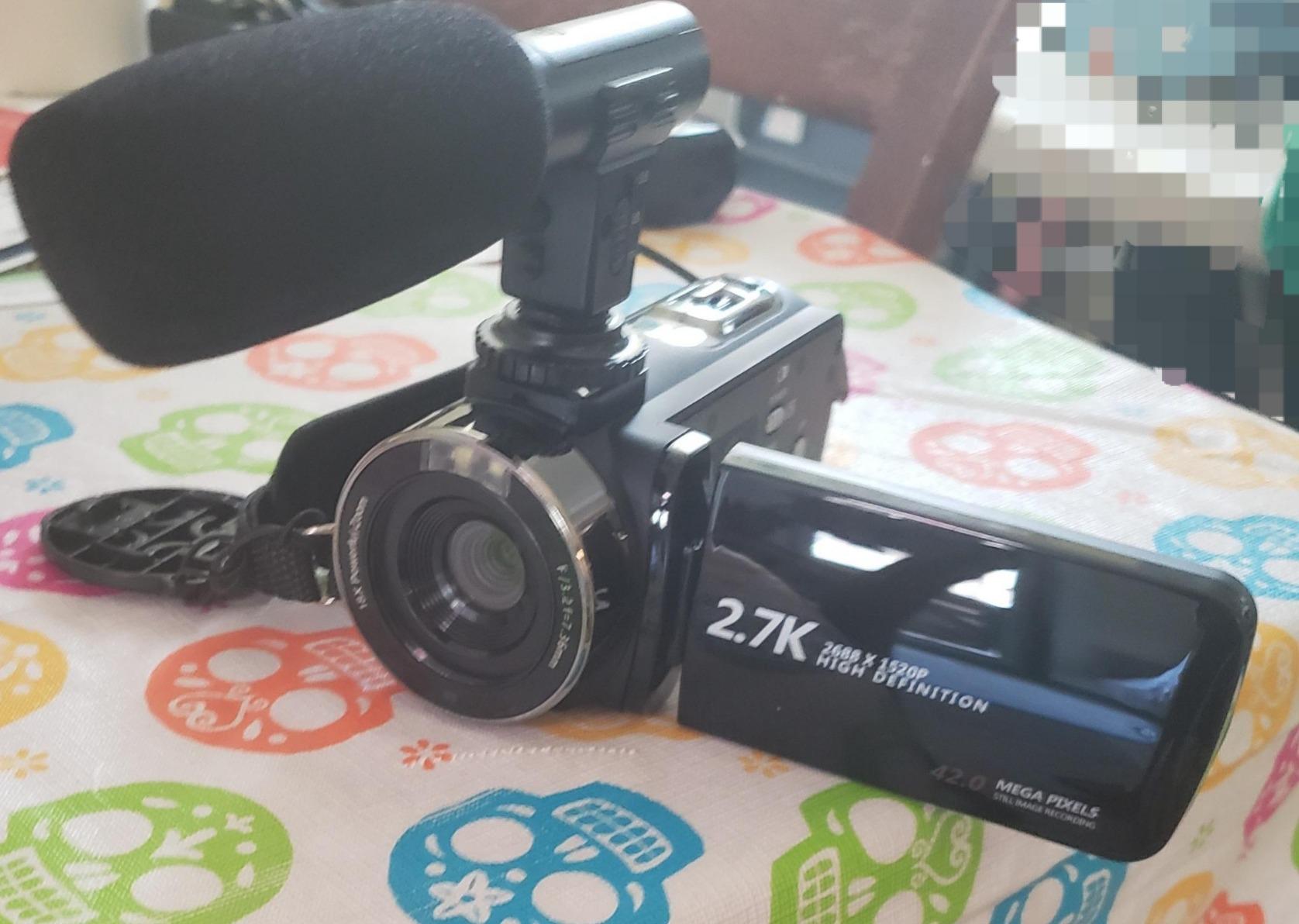 12/mo Finance Vmotal Video Camera Camcorder with Microphone, 2.7K HD 42.0 MP 18X Digital Zoom