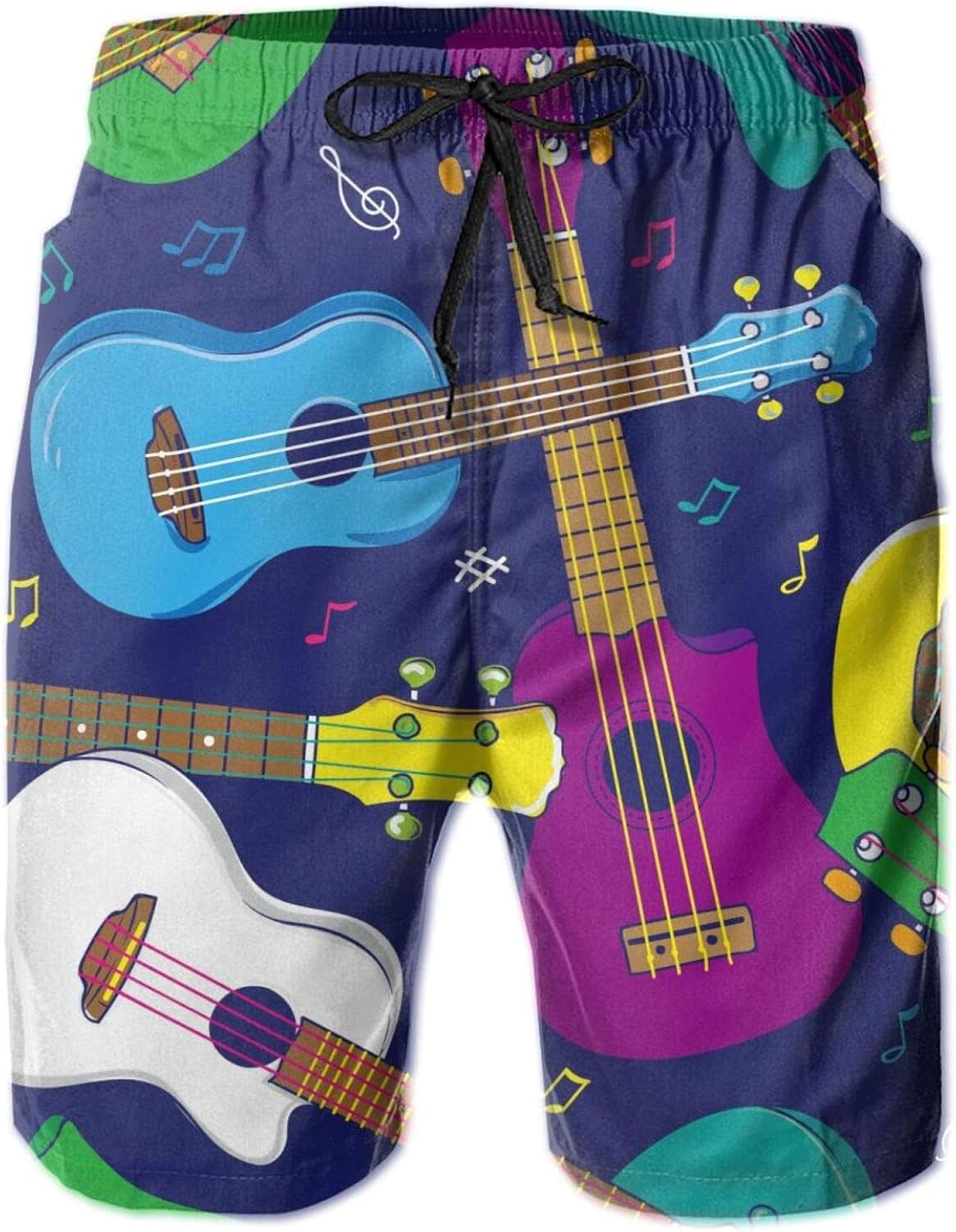 HEVANE Men's Elastic Waist Beach Surfing Pants Beachwear Swim Trunks