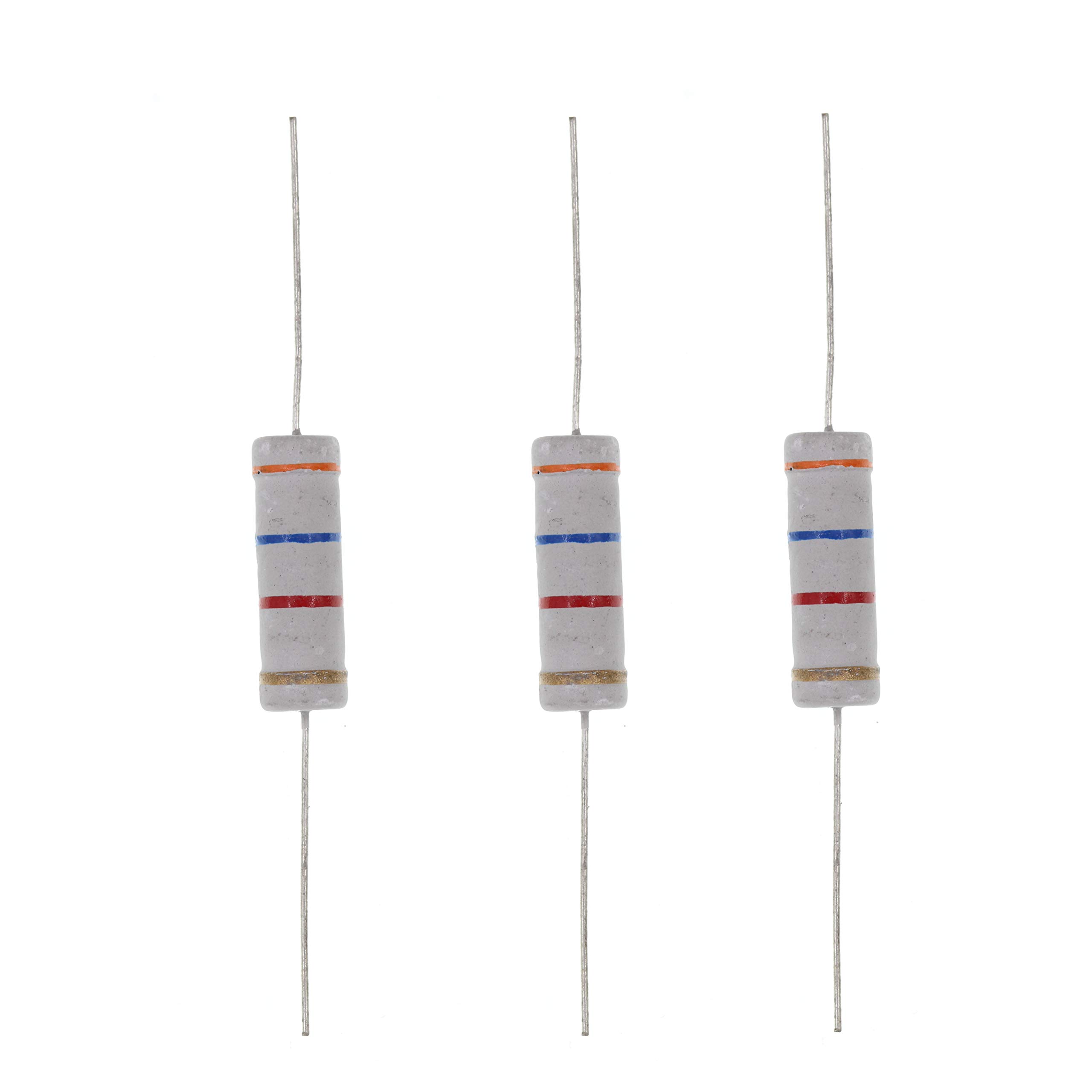 HUABAN 10PCS 5W 5 Watts 3K6 3K6 Ohm 5% Metal Oxide Film Resistor