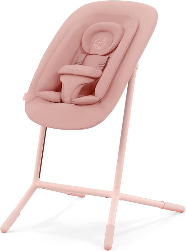 Gold LEMO Seggiolone 4-in-1, 0 - 99 Anni, Dalla Nascita, Include Sdraietta, Sedile per Bambini, Vassoio, Riduttore per Neonati, Poggiatesta e Adattatore, Alluminio/Plastica, Pearl Pink (Rosa)
