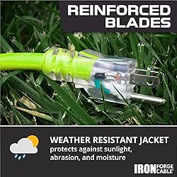 IRON FORGE CABLE 50 Ft Neon Green Extension Cord
