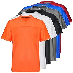 Aumudle Men Blank Plain Football Jersey Practice