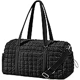 Quilted Travel Duffle Bag for Women Medium Weekender Bag Puffer Overnight Bag Large Soft Puffy Duffel Bag Carry-On Gym Bag Lightweight Personal Item Travel Bag for Trips Business Sport Airplane
