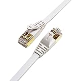 Tera Grand - 25FT - CAT7 10 Gigabit Ethernet Ultra Flat Patch Cable for Modem Router LAN Network, Gold Plated Shielded RJ45 C
