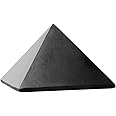 SHUNGA-STONE Shungite Pyramid Healing Black Triangle Polished Authentic Karelian Genuine Pyramids Crystal (1.9 inch (Premium 