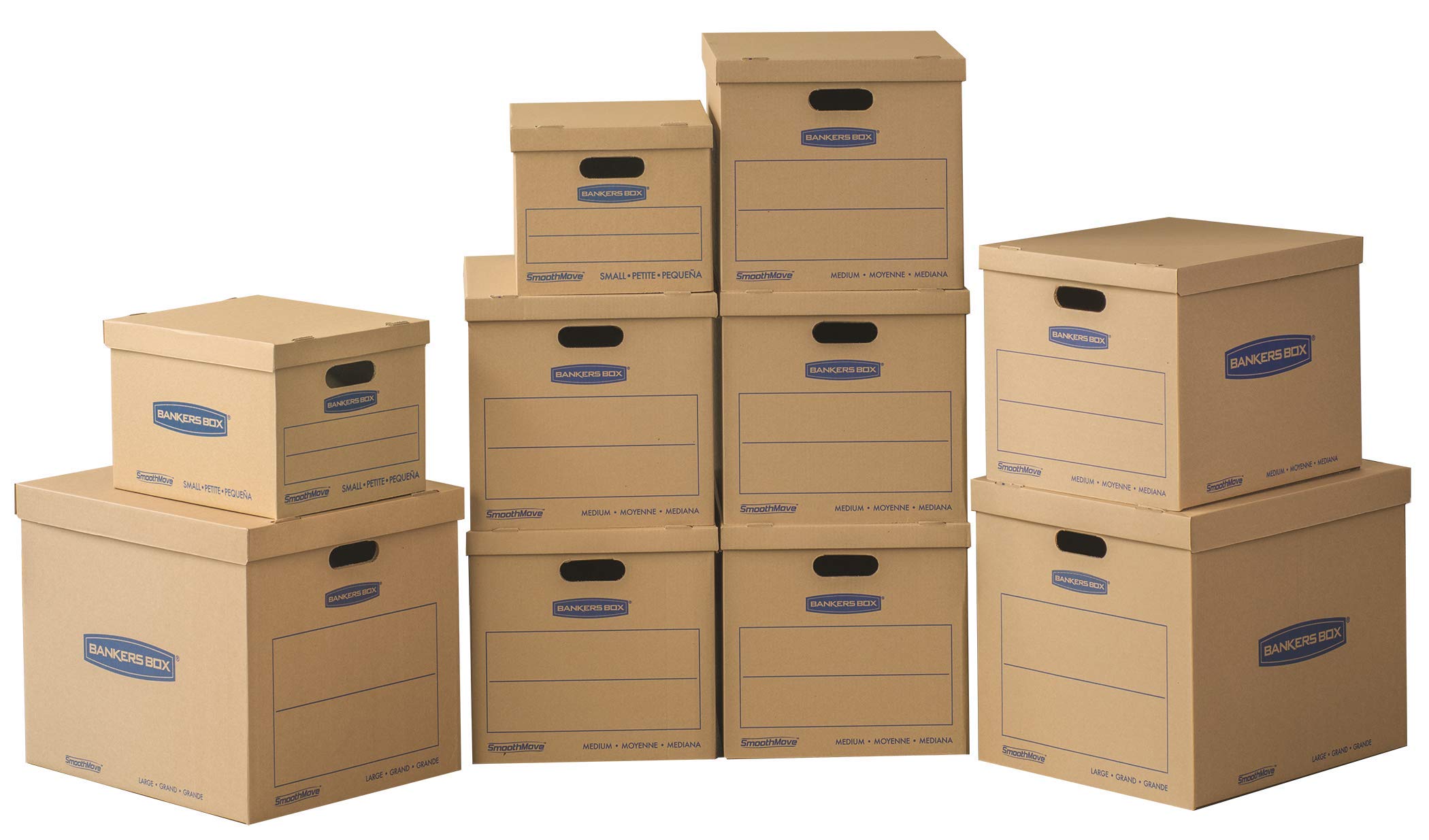 Buy Bankers Box SmoothMove Classic Moving Kit Boxes, TapeFree Assembly, Easy Carry Handles, 2