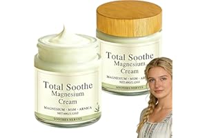 Total Soothe Magnesium Cream, Fast Absorbing, Non-Greasy Topical for Joint & Muscle Relief, Wrists Knees Feet Joints, Leg Cra
