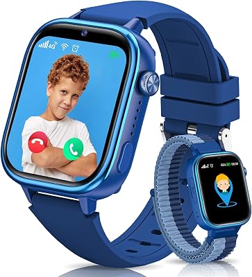 Smartwatch Bambini con GPS, Videochiamate, SOS, Regalo, Blu