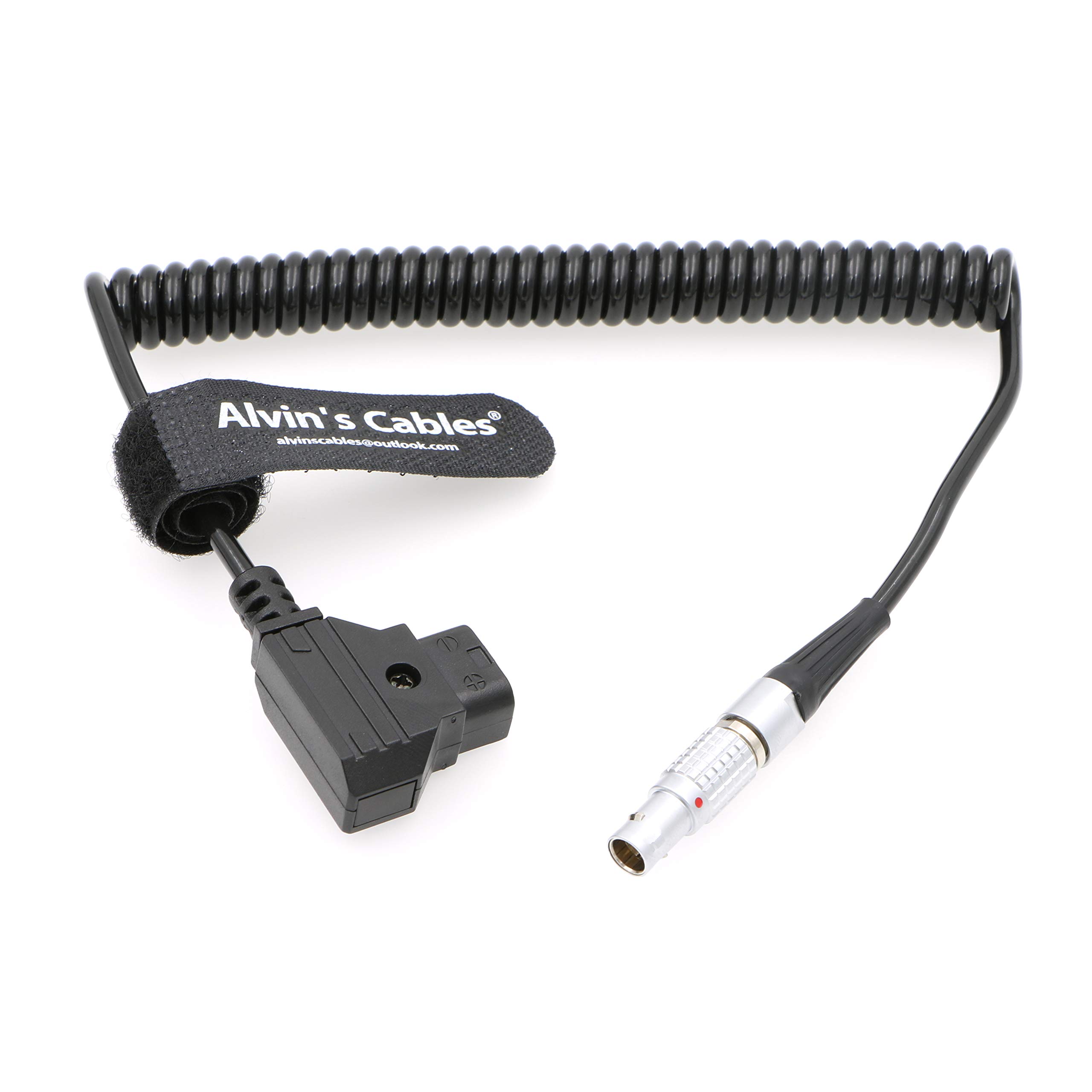 Alvin's Cables 2 Pin Male 0B to D Tap Power Coiled Cable for Teradek Bond