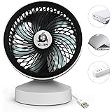 KLIM Breeze - High Performance USB Desk Fan - Table Fan - Silent and Adjustable - White
