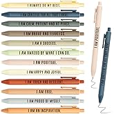 Funrous 24 Pcs Positive Affirmation Pens Bulk Retractable Motivational Ballpoint Pens Inspirational Gift for Staff Teacher Coworker Student Employee Appreciation School Office Home