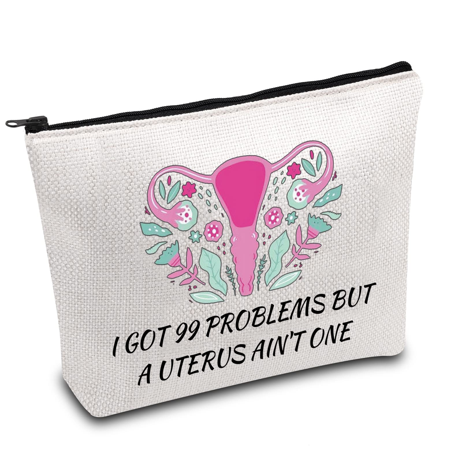 Hysterectomy Recovery Gifts for Women Hysterectomy Survivor Gift i Got 99 Problems But a Uterus Ain't One Uterus Removal Gift Zipper Pouch (Problem not Uterus)