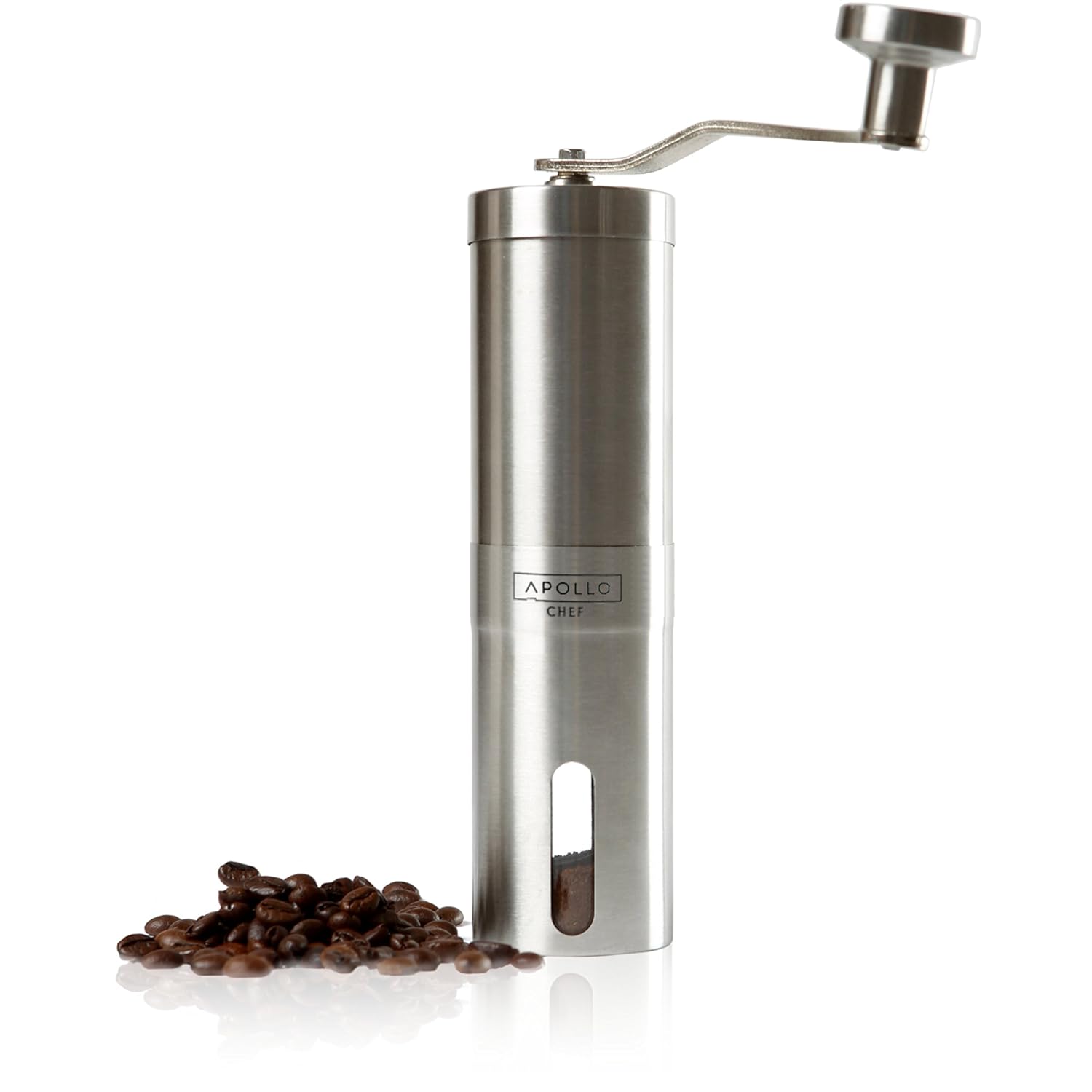 Amazon.com: Manual Coffee Grinder, Burr Grinder for Coffee and Spice Seeds  with Stainless Steel Handle by Apollo Chef: Kitchen & Dining