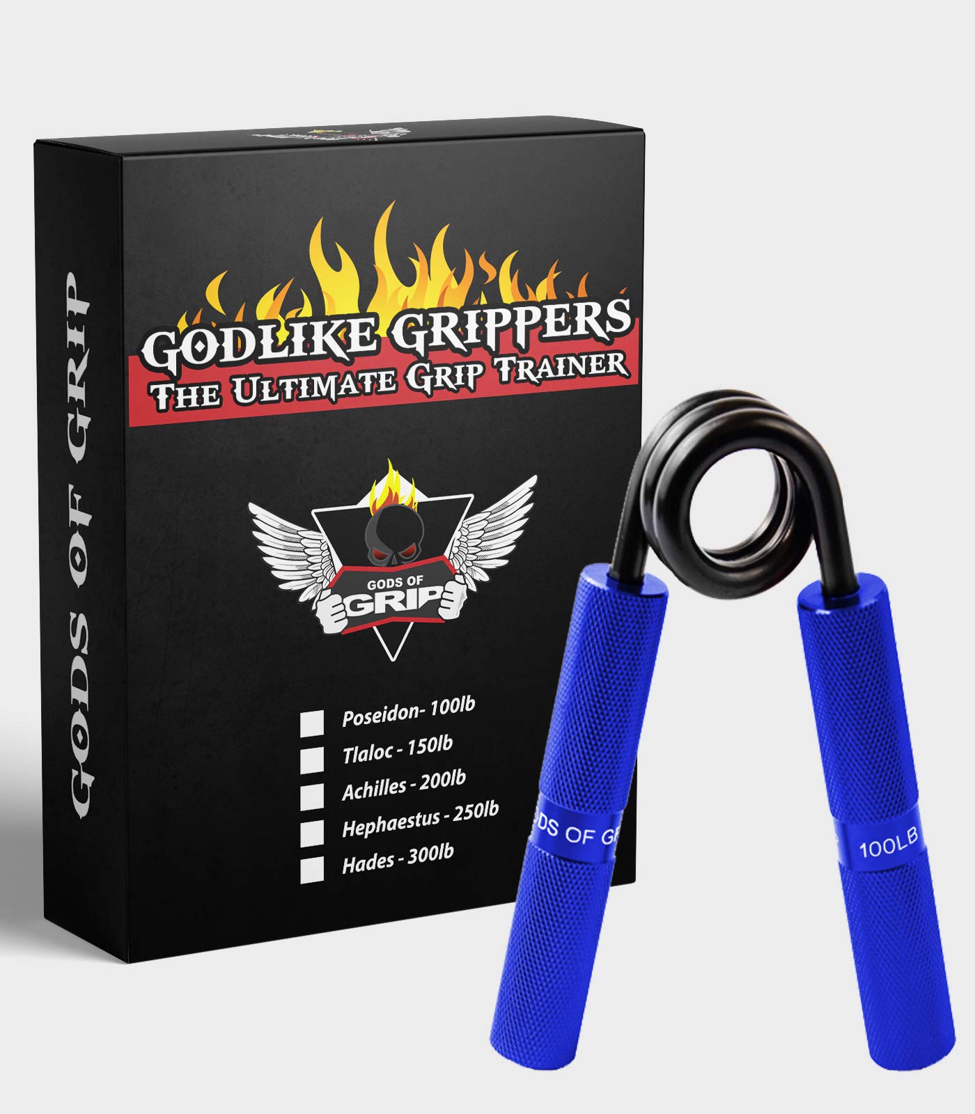 Gods Of Grip OFFICIAL Godlike Grippers - Poseidon 100lb Blue