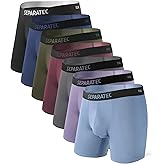 Separatec Dual Pouch Mens Underwear Breathable Cooling Rayon Made from Bamboo Underwear Men, Boxer Briefs and Trunks 7 Pack
