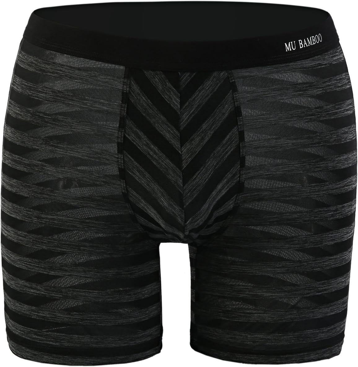 MU BAMBOO Big & Tall Boxer Briefs Thin Breathable Soft Plus Size Mens Boyshorts Multipack Trunks-Underwear
