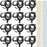 Swess 12 Counts Horse Bridle Rack, Bridle Bracket Bridle Hooks with Tubes and Screw, Horse Tack Storage Halter Hanger Metal Bridle Holder for Tack Room,Horse Blanket Rack,Bridle Holder Wall Mount