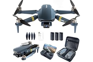 CHUBORY Brushless Super Endurance Foldable Drone with Camera for Beginners–60+ min Flight Time, WiFi FPV Quadcopter with 120°Wide-Angle 2K HD Camera, Brushless Motor, Auto Hover, Follow Me (3 Batteries)