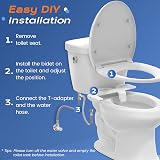 SAMODRA Ultra-Slim Cold Water Bidet Toilet Seat Attachment 0.19in UK view 5